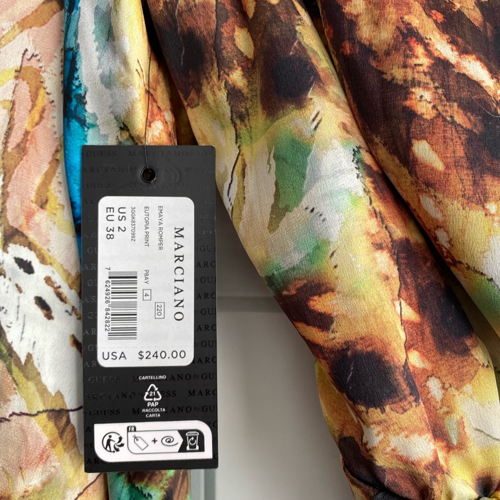 Guess Marciano Blue and Multicolor Dress